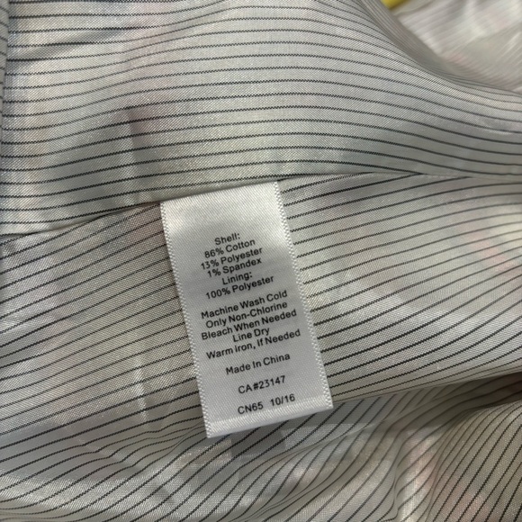 Talbots 16P Jacket Blazer Tweed White Pink Black Stripe Zip Front - Picture 11 of 11